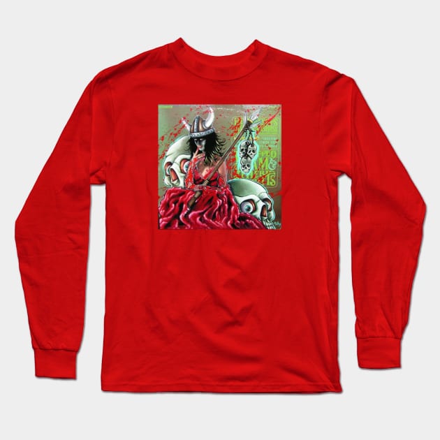 Viking Godess Long Sleeve T-Shirt by Toby Sasquatch